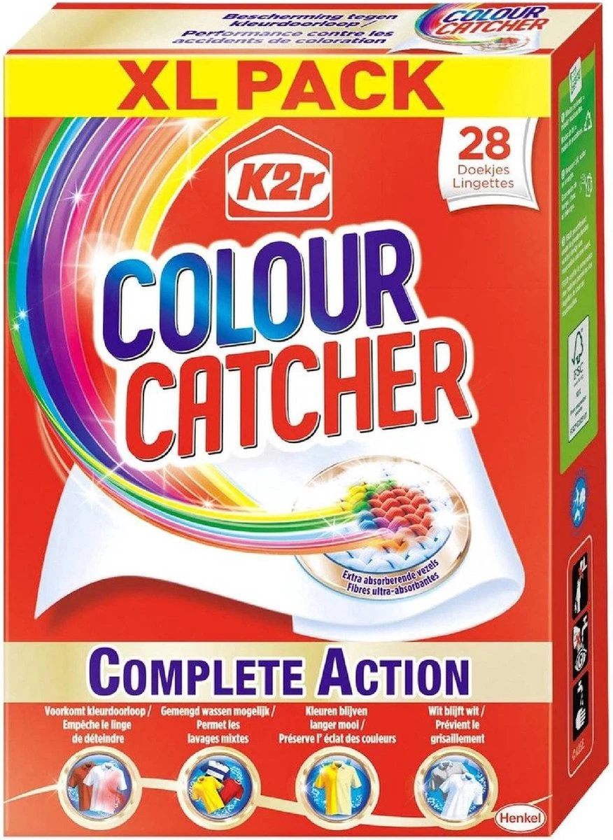 Wasmiddel - K2r Colour Catcher Anti-kleurdoorloop Doekjes 56 Stuks 3 Wasmiddel - K2r Colour Catcher Anti-kleurdoorloop Doekjes 56 Stuks - Image 3