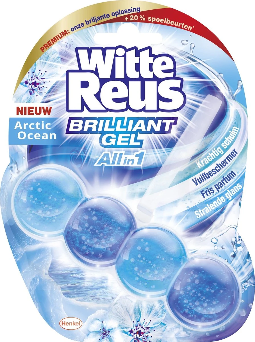 Witte Reus Brilliant Gel Allin1 Toiletblok - Arctic Ocean - WC Blokjes Voordeelverpakking - 11 Stuks 2 Witte Reus Brilliant Gel Allin1 Toiletblok - Arctic Ocean - WC Blokjes Voordeelverpakking - 11 Stuks - Image 2