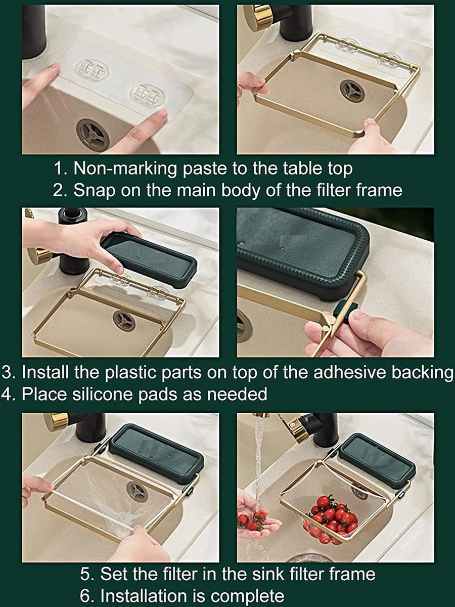 Merkloos Gootsteen Organizer - Gootsteen Afval Netje - Gootsteenontstopper -Gootsteen Zeef Netto- Sink Filter Rack Anti-Blokkeren Wegwerp-Fijne Mesh Filter Aanrecht Zeef Mesh Tas Voor Keuken- Spoelbak - Incl. 50 Netjes 4 Merkloos Gootsteen Organizer - Gootsteen Afval Netje - Gootsteenontstopper -Gootsteen Zeef Netto- Sink Filter Rack Anti-Blokkeren Wegwerp-Fijne Mesh Filter Aanrecht Zeef Mesh Tas Voor Keuken- Spoelbak - Incl. 50 Netjes - Image 4