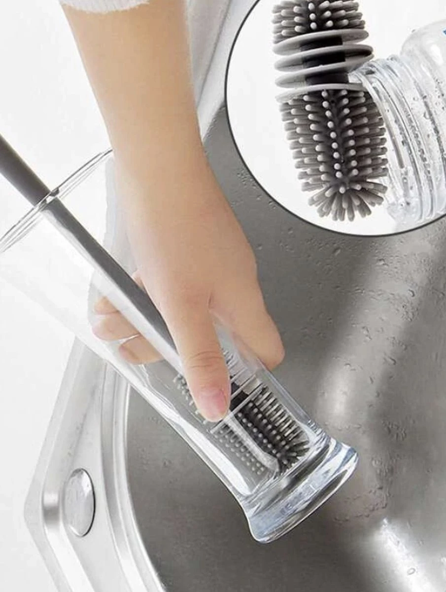 Merkloos Afwasborstel Voor Lange Glazen - Siliconenborstel Lange Glazen - Baby Flessenborstel - Duurzame Afwasborstel - Siliconen Afwasborstel 3 Merkloos Afwasborstel Voor Lange Glazen - Siliconenborstel Lange Glazen - Baby Flessenborstel - Duurzame Afwasborstel - Siliconen Afwasborstel - Image 3