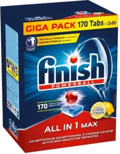 Finish All In 1 Max Citroen - Vaatwastabletten - 170 Tabs - Voordeelpak 10 Finish All In 1 Max Citroen - Vaatwastabletten - 170 Tabs - Voordeelpak -Winkel Voor Schoonmaakartikelen 932x1200