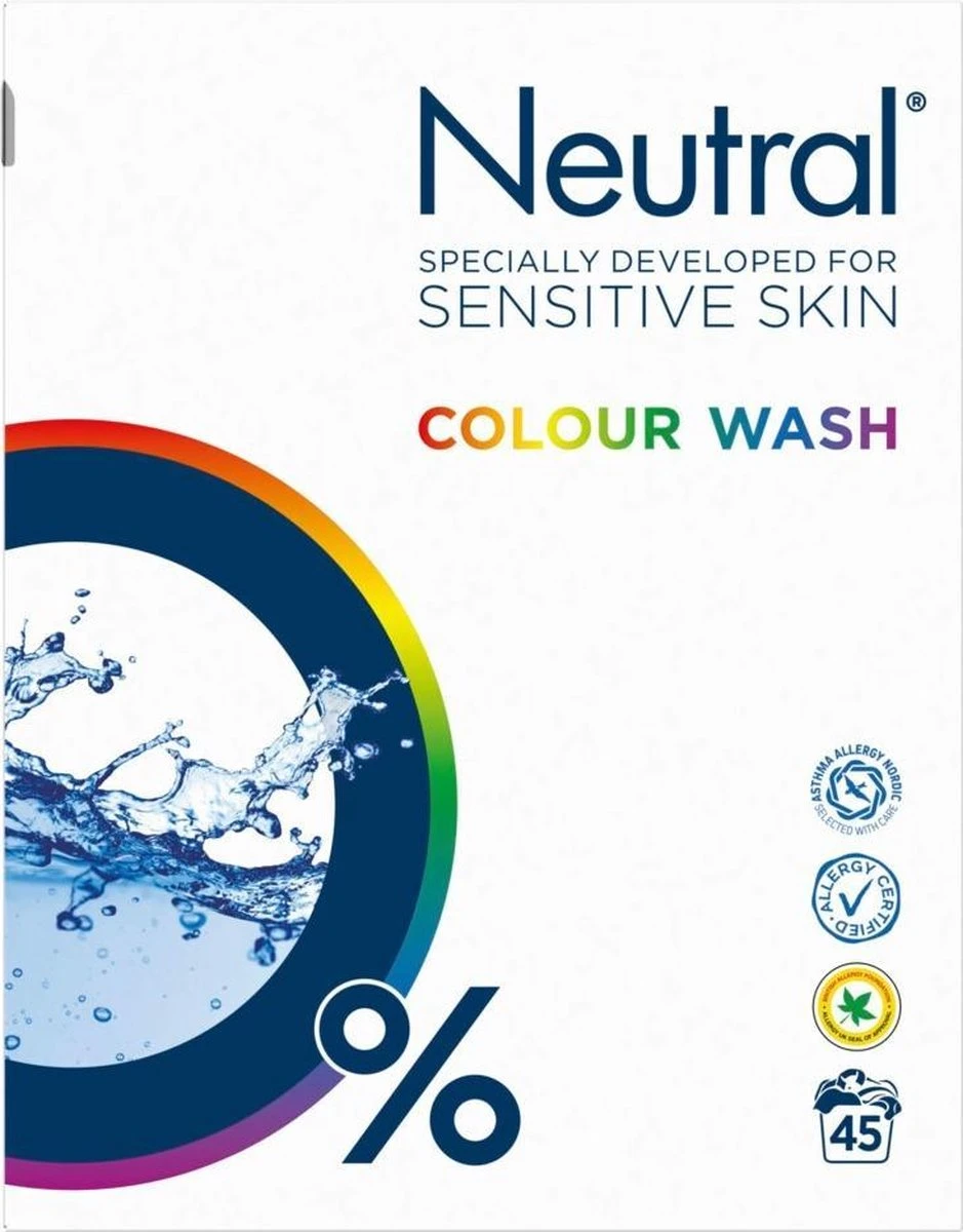 Neutral Waspoeder Kleur - Dermatologisch Getest, Parfumvrij En Hypoallergeen - 4 X 45 Wasbeurten 2 Neutral Waspoeder Kleur - Dermatologisch Getest, Parfumvrij En Hypoallergeen - 4 X 45 Wasbeurten - Image 2