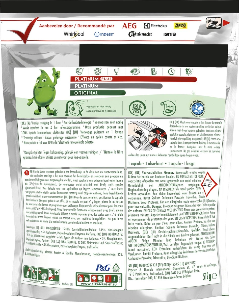 Dreft Platinum Plus All In One Deep Clean - Vaatwastabletten - Voordeelverpakking 4 X 33 Stuks 2 Dreft Platinum Plus All In One Deep Clean - Vaatwastabletten - Voordeelverpakking 4 X 33 Stuks - Image 2
